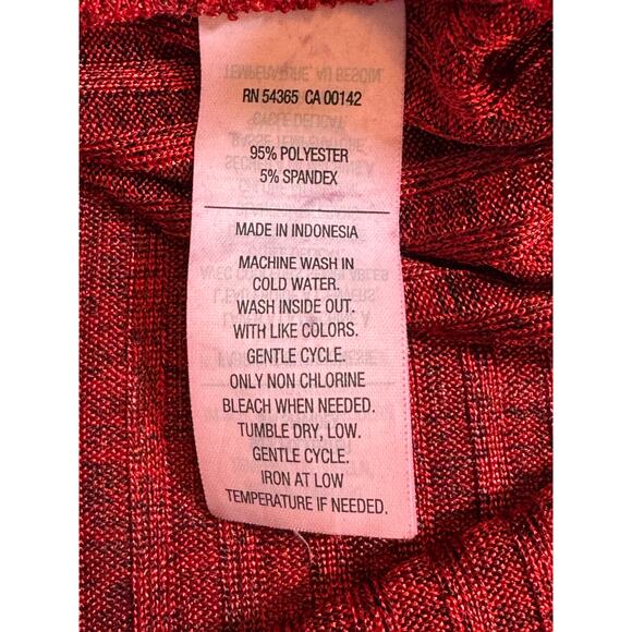 Women's NYGARD Deep Red 3/4 Sleeve Loose Cowl Neck Tunic, Size 2X - Picture 7 of 7